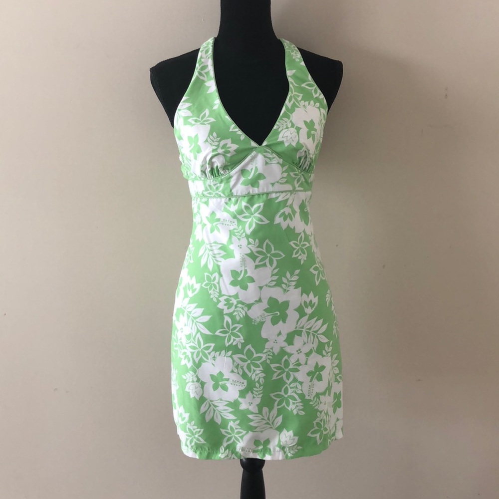 Reversible halter dress